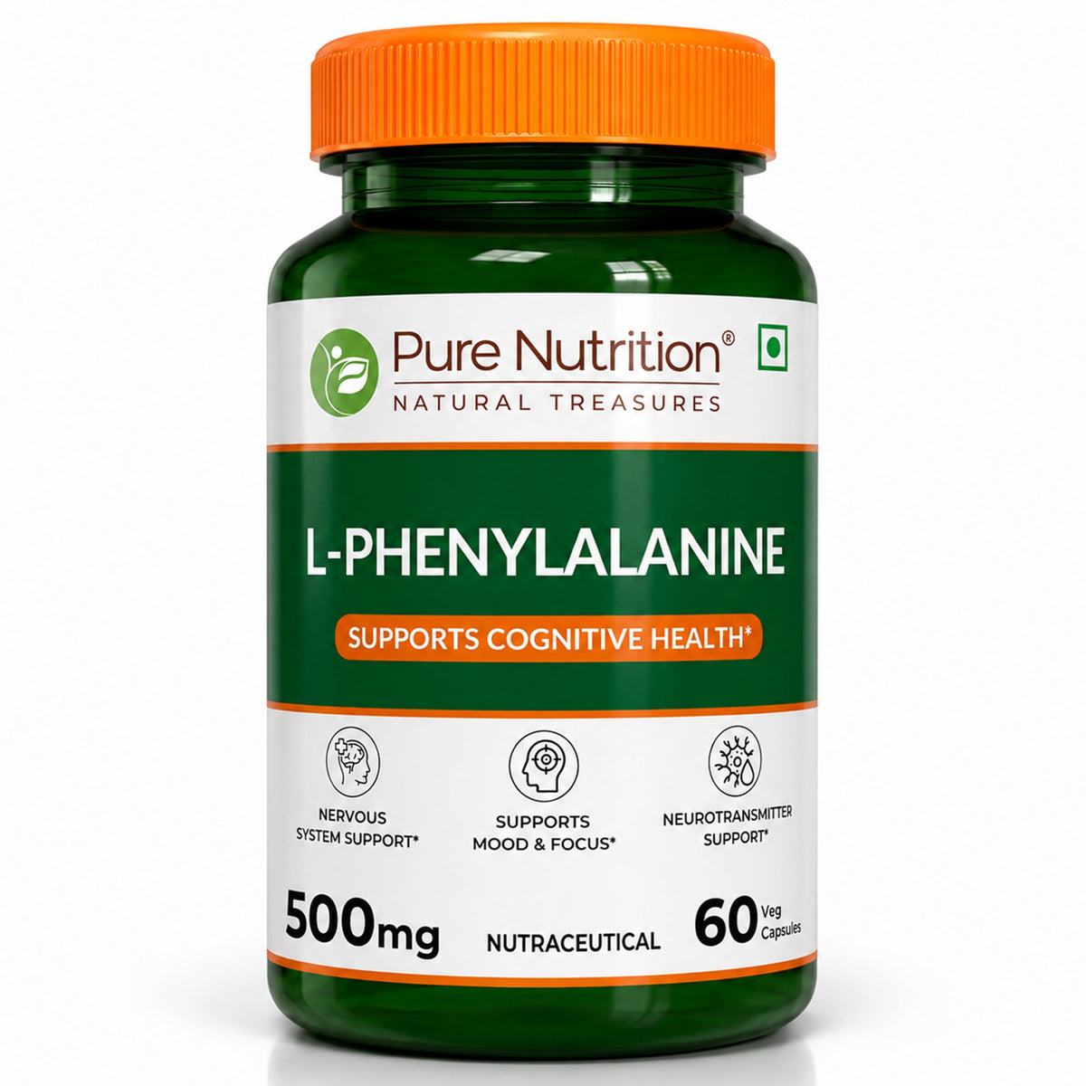 L-Phenylalanine 500 mg | 60 Vegetarian Capsules - Nutrition by Pure Nutrition