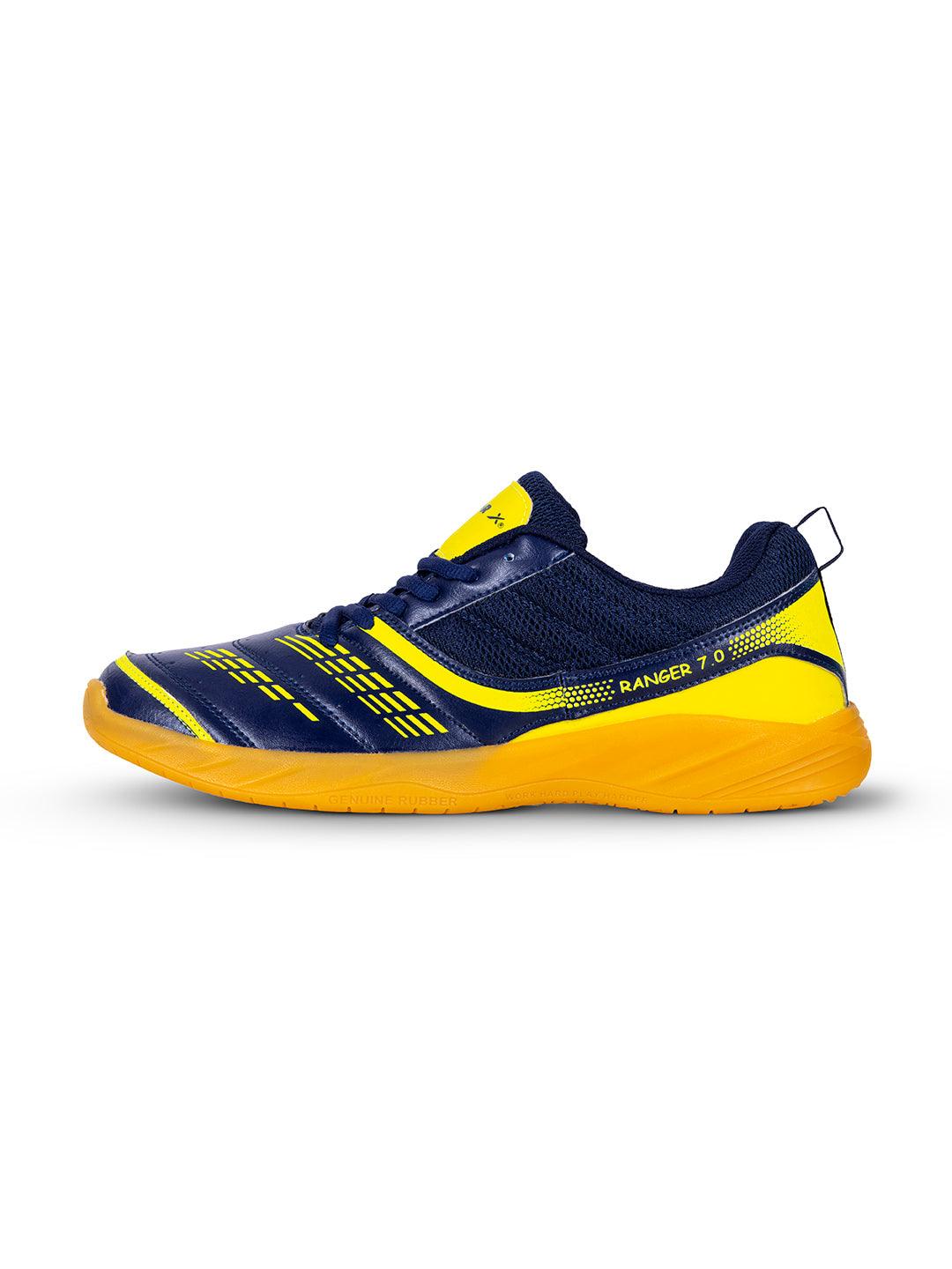 VECTOR X Ranger 7.0 Power Cushion Rubber Outsole Synthetic Mesh Badminton Shoes for Men Lightweight & Comfortable