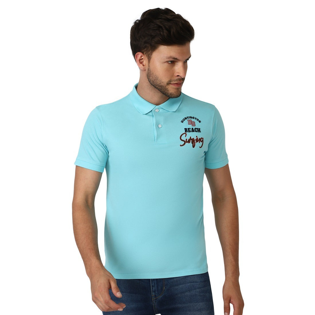 Men’s Casual T-Shirt | Polyester Polo Neck Collar T shirt