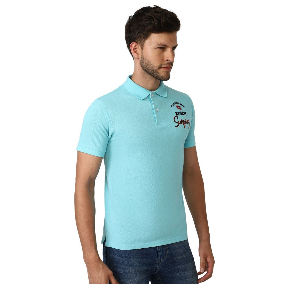 Men’s Casual T-Shirt | Polyester Polo Neck Collar T shirt