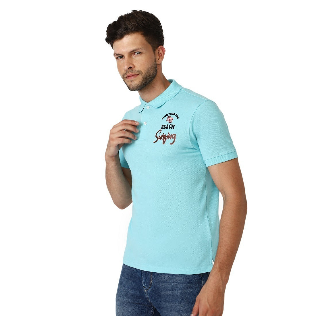 Men’s Casual T-Shirt | Polyester Polo Neck Collar T shirt