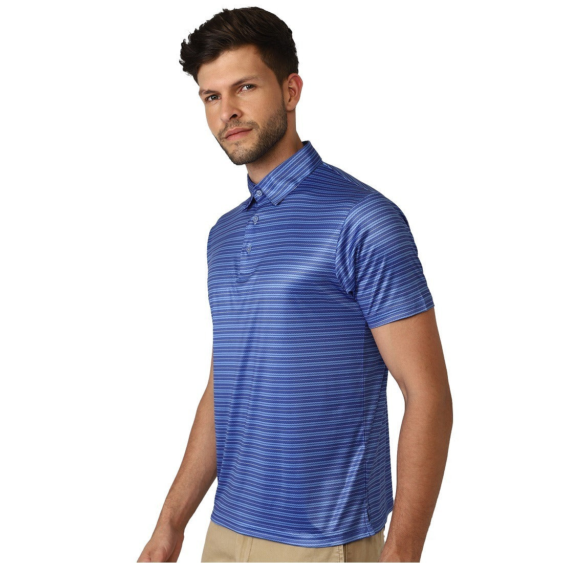 Men’s Polo T-Shirts Blue | Regular Button Down TShirt for Men