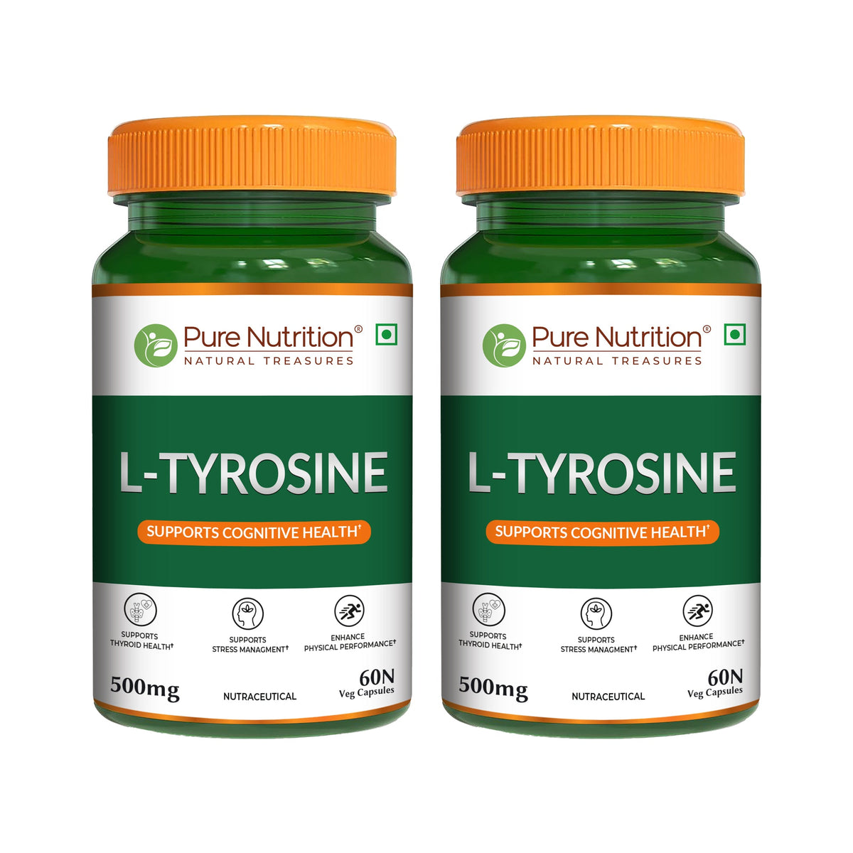 L-Tyrosine 500mg Veg Capsules Focus, Mood & Stress Management