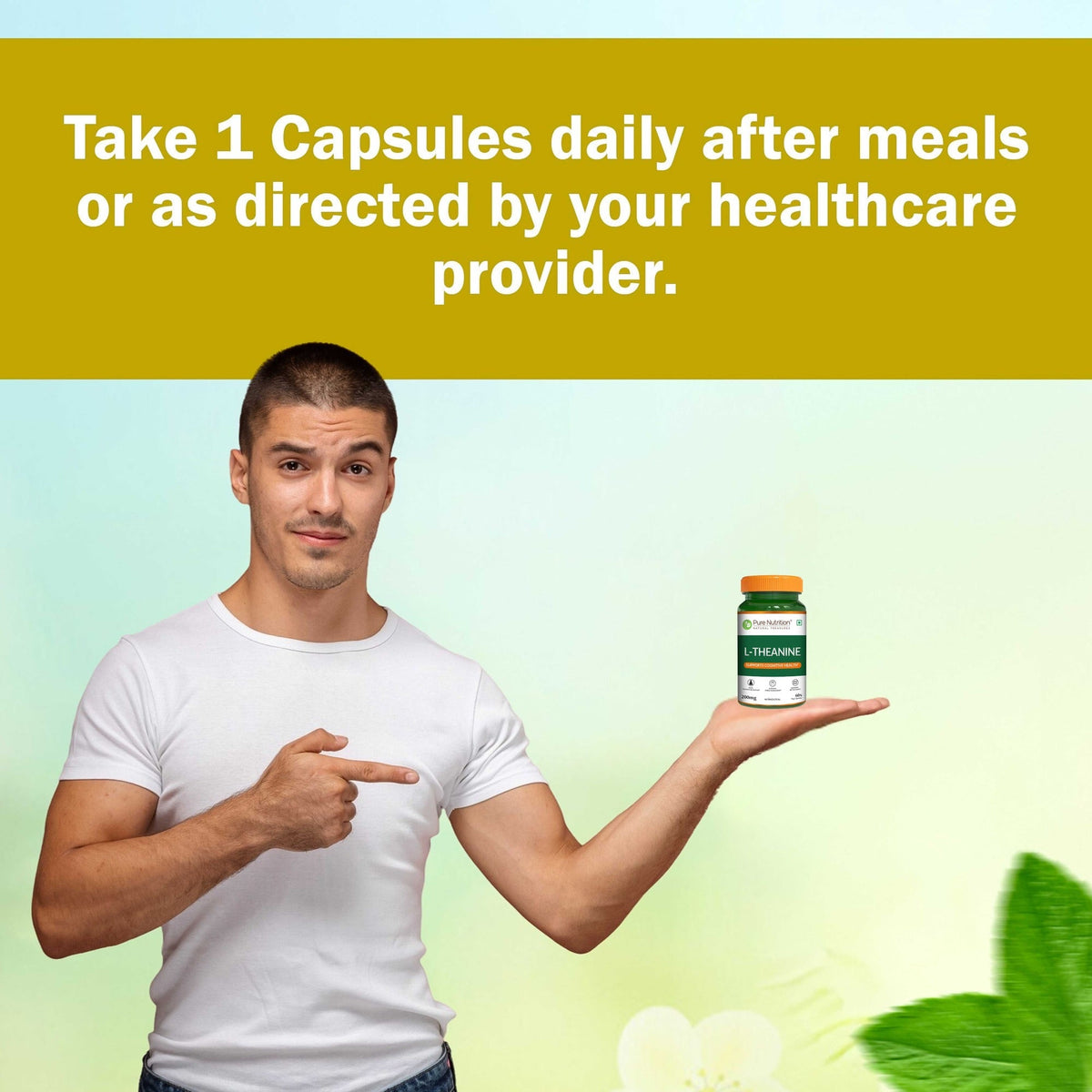 L-Theanine Capsules 200mg – Calm Focus, Stress Relief & Relaxation | 60 Capsules