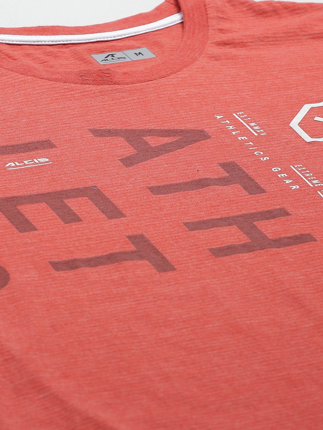 Alcis Men Printed Orange Tshirts