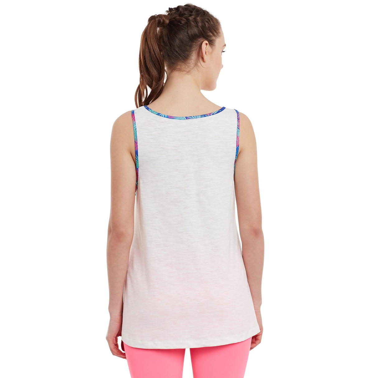 Alcis Women Off-White Solid Tank Top