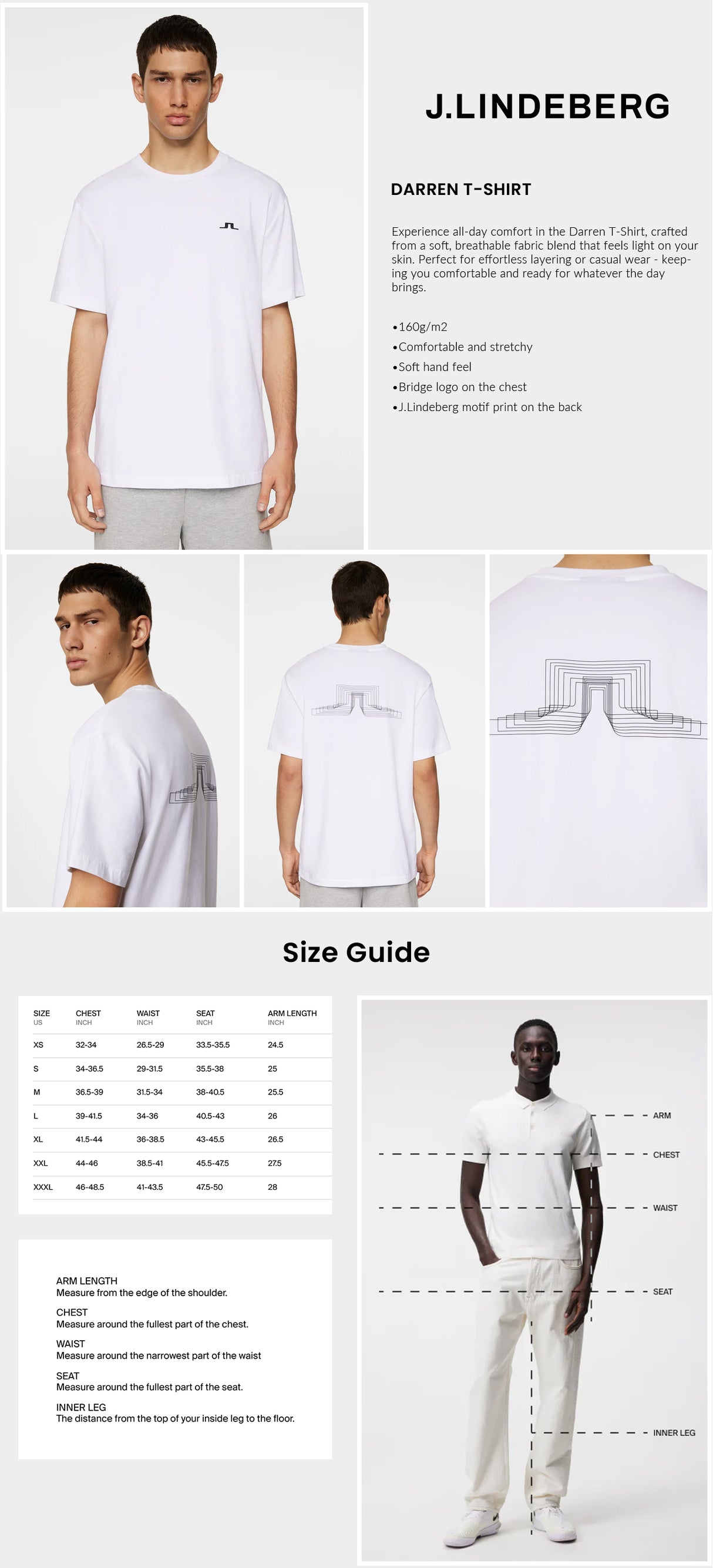 J Lindeberg Men's Darren T-Shirt - White