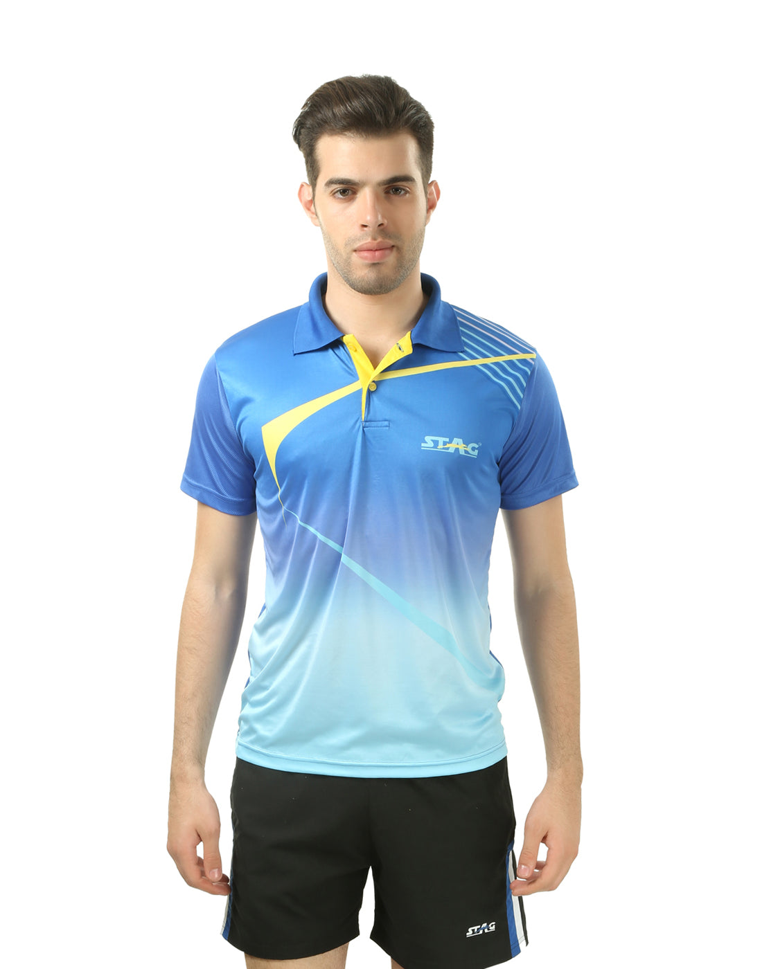 STAG GLOBAL Super Men's Athletic Fit Polo T-Shirt | Solid Sportswear for Active & Casual Use