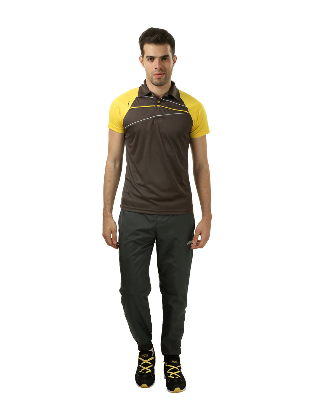STAG GLOBAL Repeat Men's Athletic Fit Polo T-Shirt | Solid Sportswear for Active & Casual Use