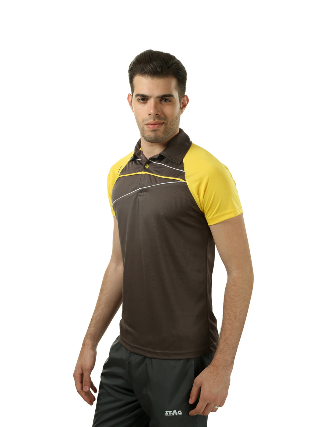 STAG GLOBAL Repeat Men's Athletic Fit Polo T-Shirt | Solid Sportswear for Active & Casual Use