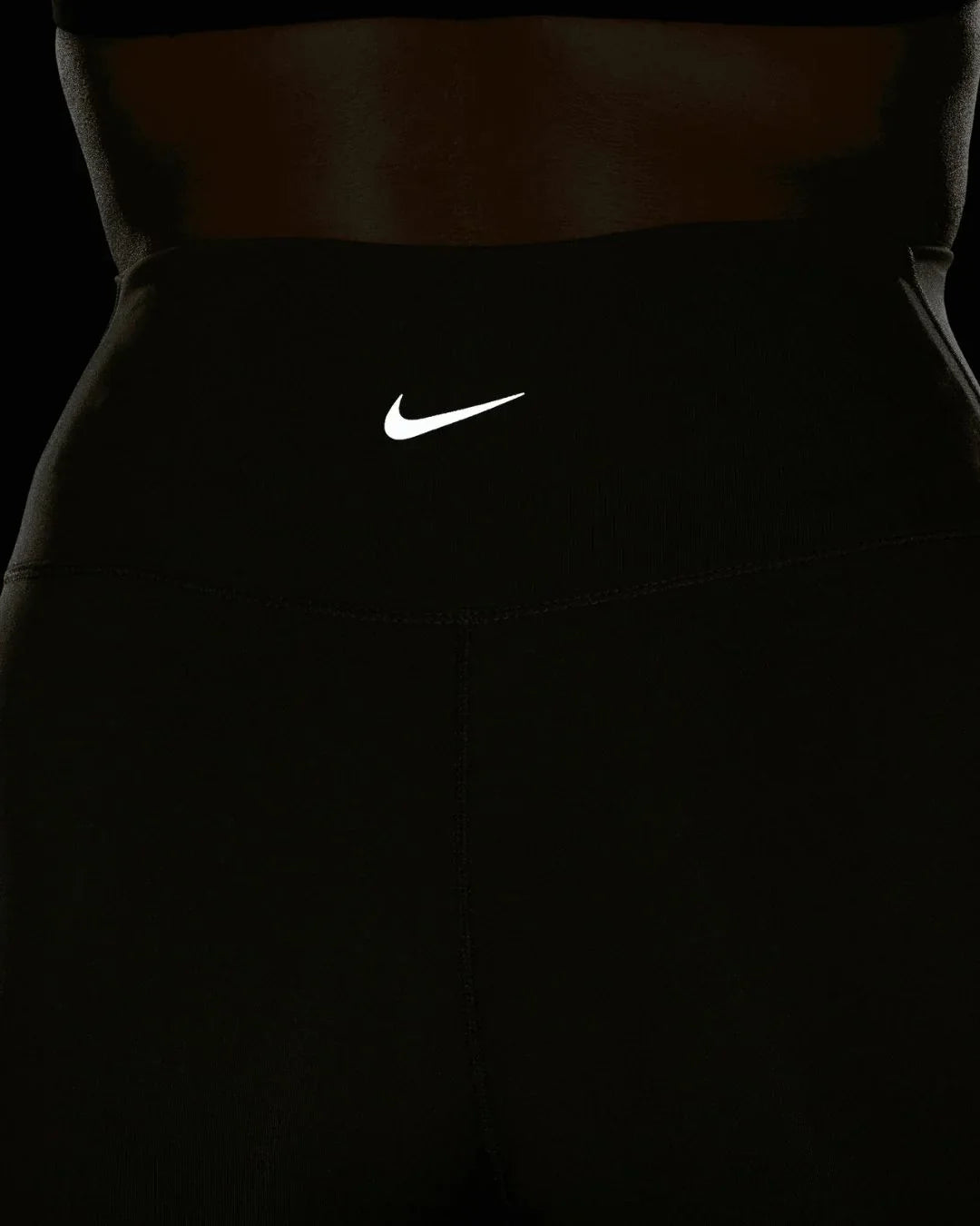 NIKE One Seamless Front High-Waisted Full-Length Women's Leggings - Light Army Black