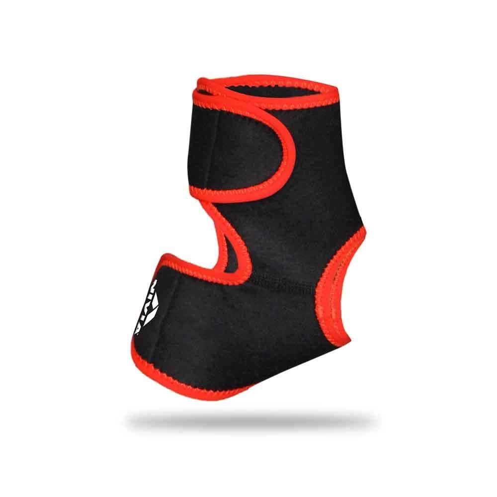 NIVIA Ankle Support With Adjustable Velcro, Ankle Sleeves, Braces or Wraps , For Injury Prevention Available in S | M | L | XL & Black / Red Color , Used for Rehabilitation & Recovery