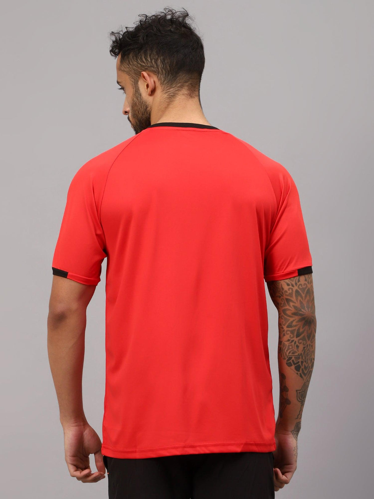Vector X Mens Wear Polyester Solid Round Neck Half Sleeves T-shirt For Court Games, Cricket, Golf, Running, Fitness, Training, Athletic Sports