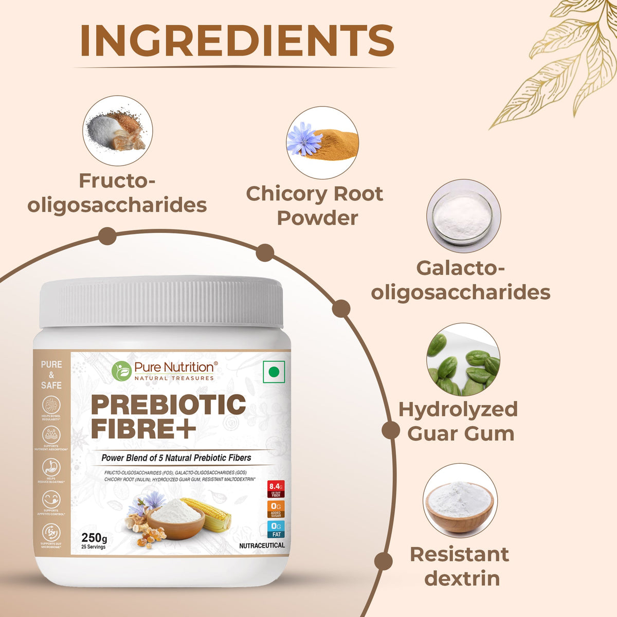 Prebiotic Fibre+ 5 Plant-Based Prebiotics for Digestive Health