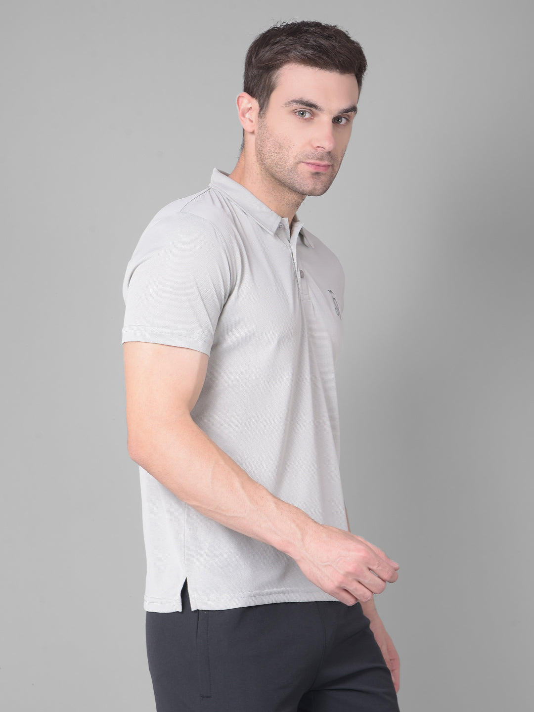 Steel Grey Polo Elevate Your Style with Sporty T-shirt