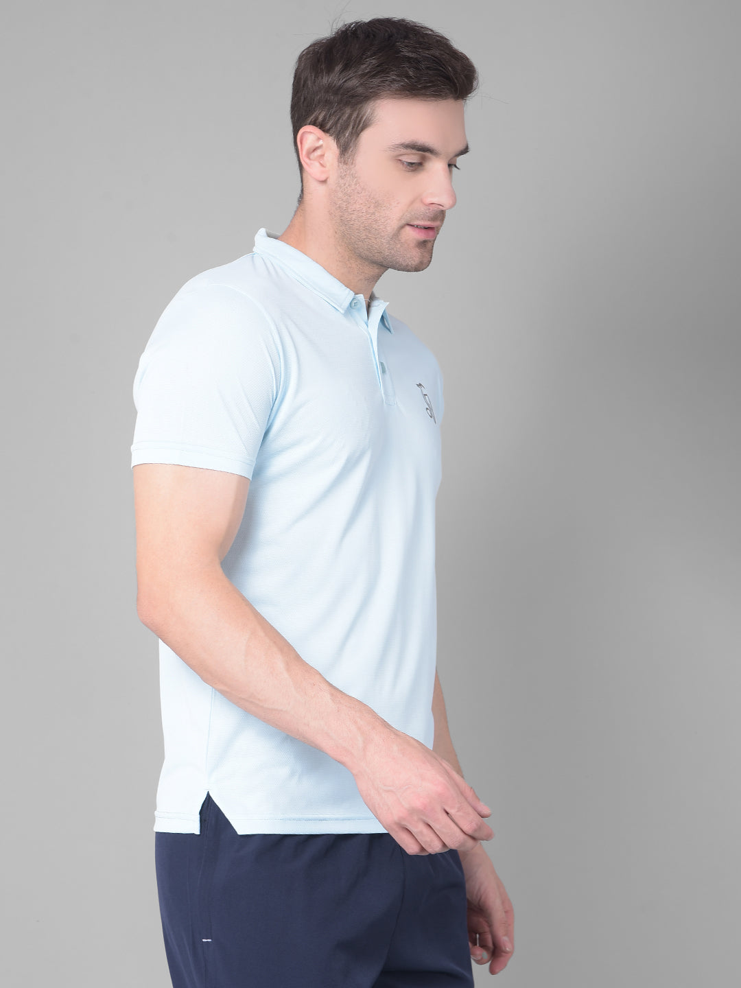 Sky Blue Polo Elevate Your Style with Sporty T-shirt