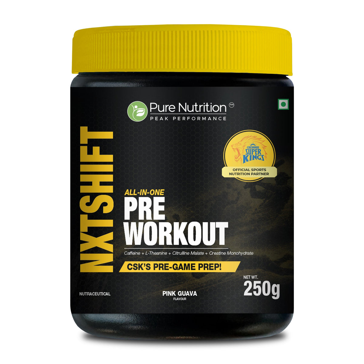 NXTShift Pre-Workout Caffeine, L-Theanine & Citrulline for Energy & Focus - Nutrition by Pure Nutrition