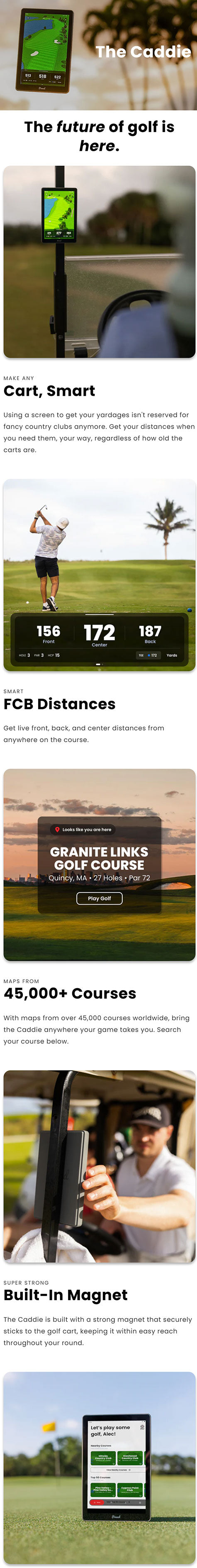 Pinned The Caddie Portable GPS Golf Tablet