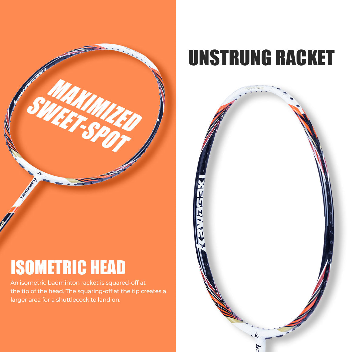 Power Training 125 Unstrung Badminton Racket (White)-4U/G1