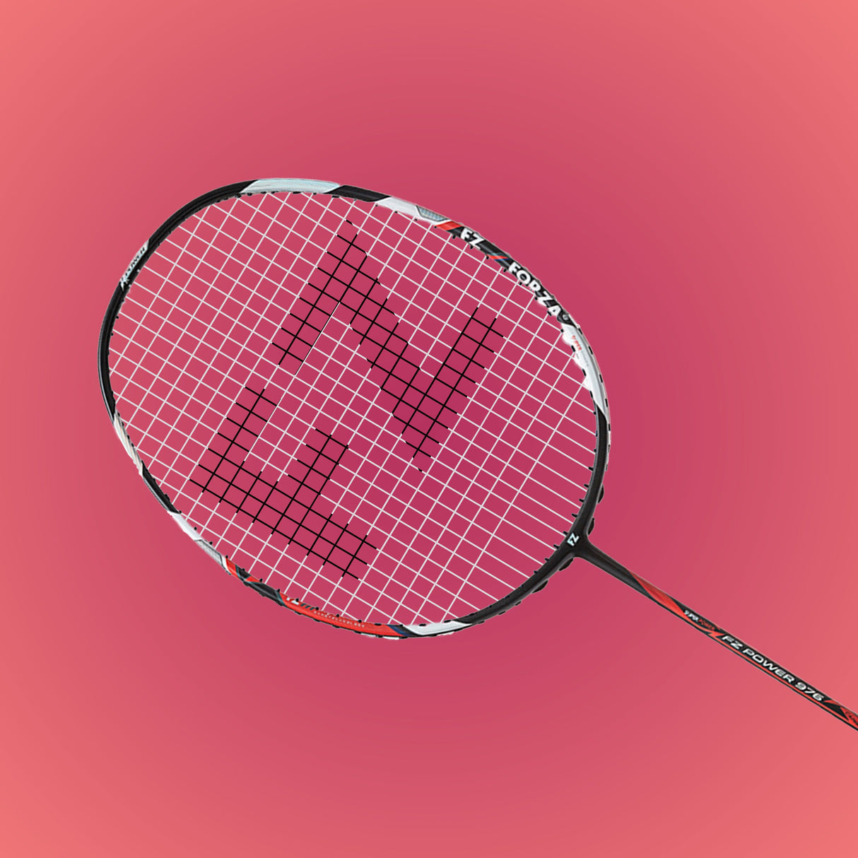 Power 976 Strung Attacking Badminton Racket (Black/Red) - 3U/G5