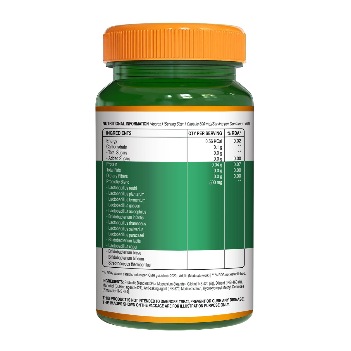 Probiotic 50 Billion CFU | 14 Strains | 60 Veg Capsules