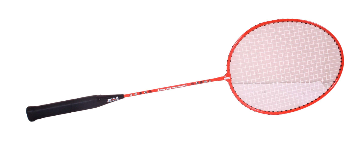 STAG GLOBAL Disney Avenger Badminton Racket Combo 2 Badminton Racket 3 Shuttle Cock -Black/Red Model (RC001)