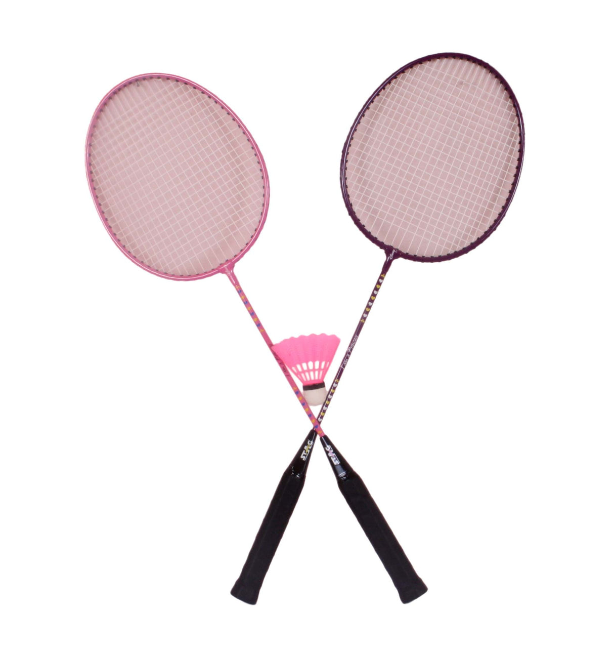 STAG GLOBAL Disney Princess Badminton Racket Combo 2 Badminton Racket 3 Shuttle Cock -Purple/Pink Model (RC002))