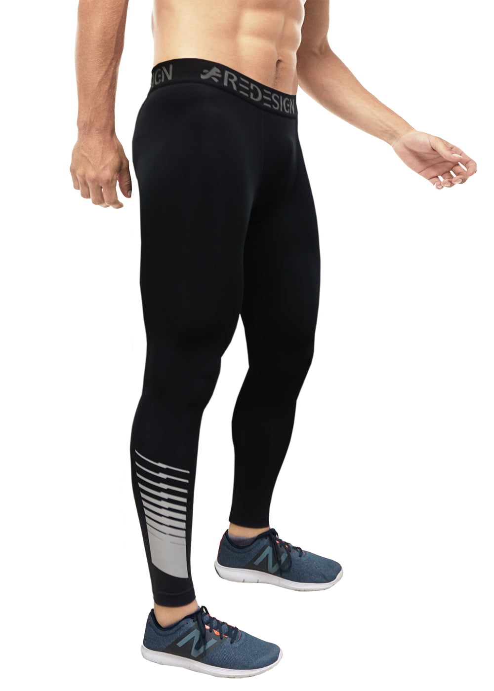 ReDesign Silver Reflective Compression Pant (Black)