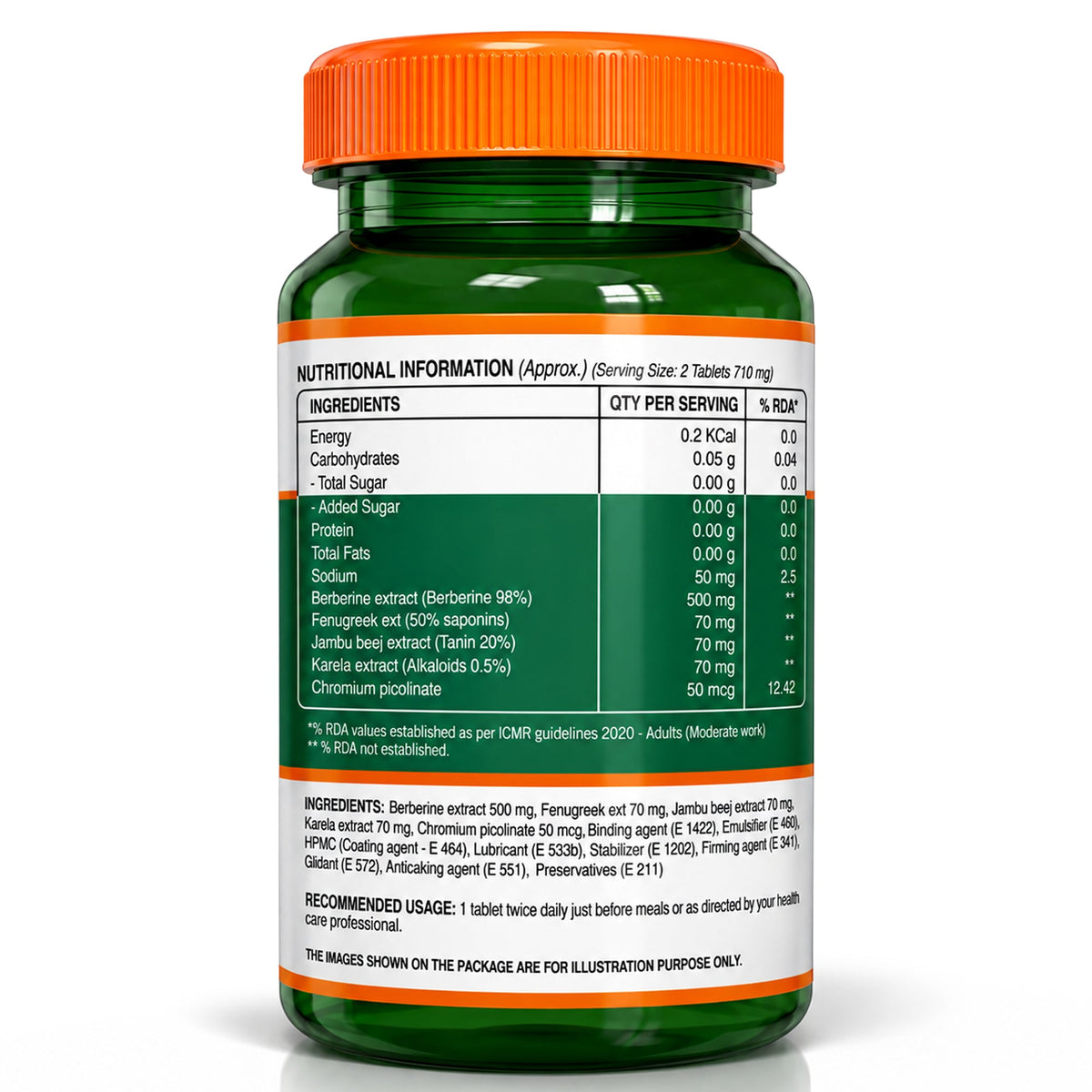 Berberine 98% 60 Vegetarian Tablets | Herbal Supplement