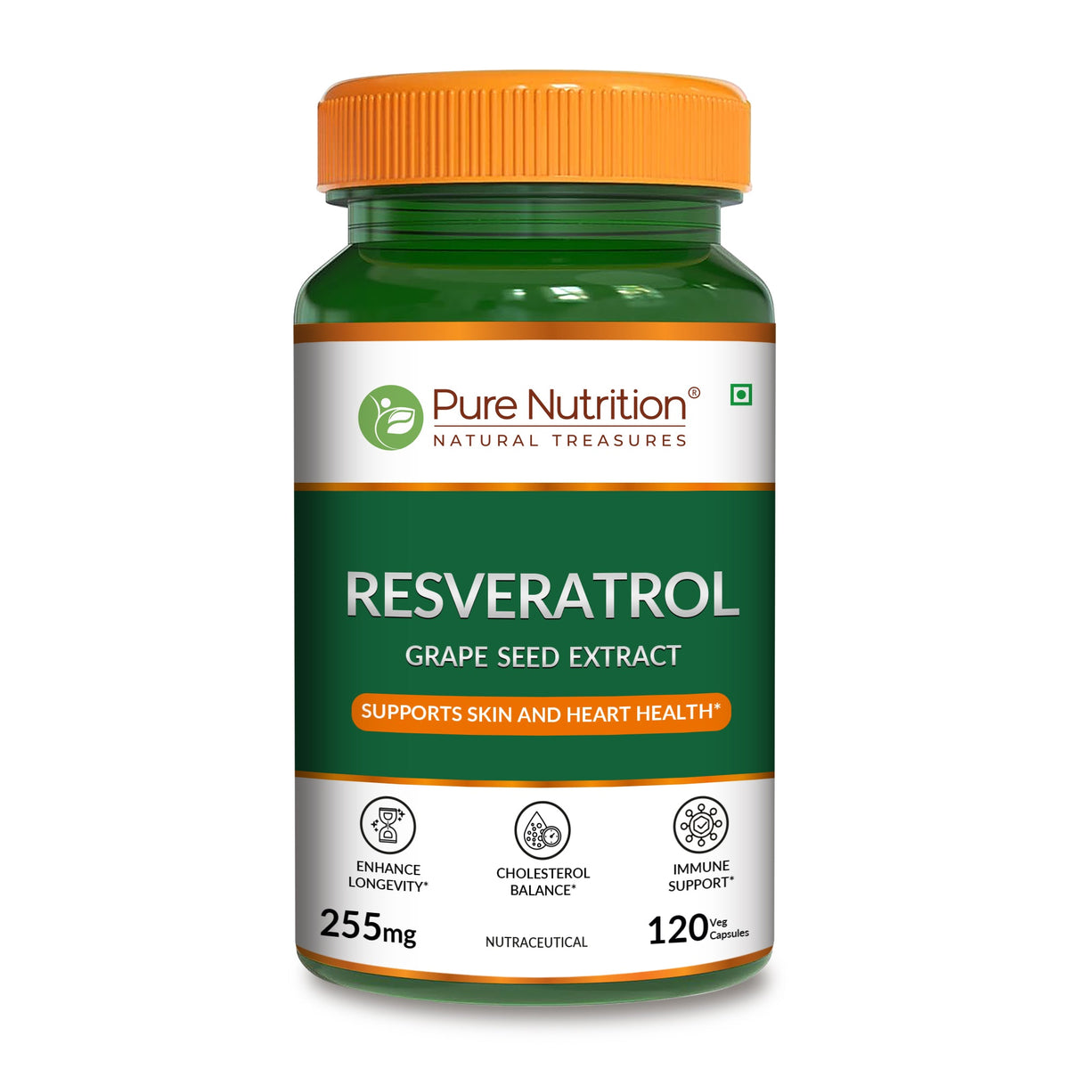 Resveratrol with Grape Seed Extract | Antioxidant Support 255mg