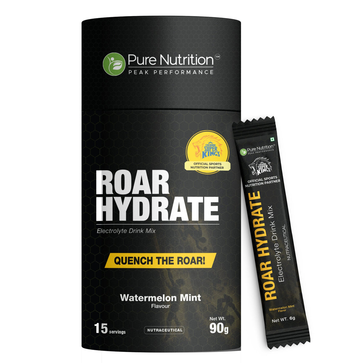 Roar Hydrate Electrolyte Drink Mix Lemon Mint | Hydration & Performance | Watermelon