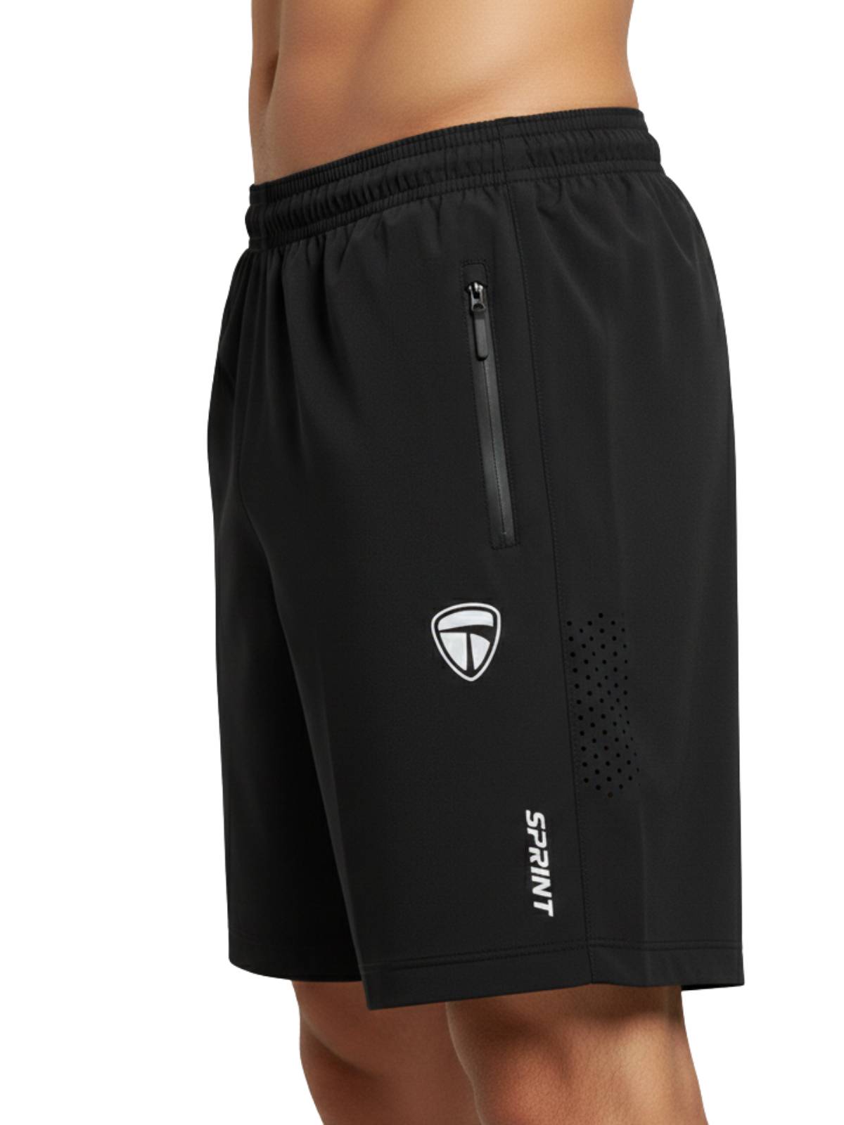 Men’s Running Shorts, Black | White | Navy Blue | Grey | Zipper Pockets for Gym, Workout & All Sports
