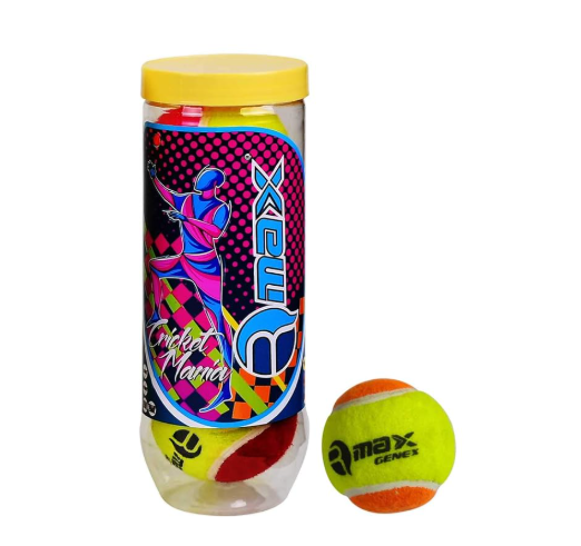 RMAX Genex Light Cricket Tennis Ball (Pack of 6) | Kibi Sports Belco