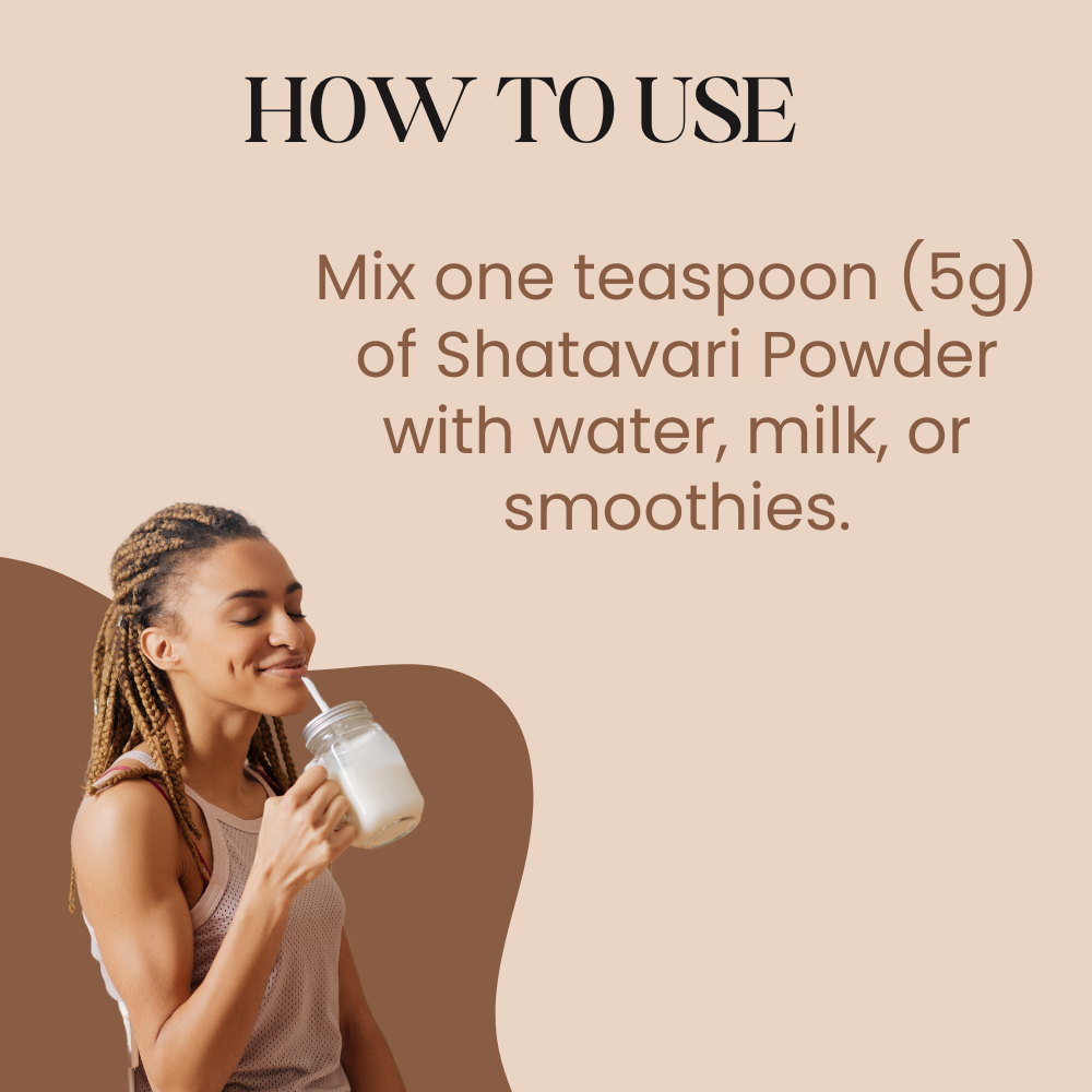 Organic Shatavari Powder - 227g | 100% Pure and Natural | Supports Hormonal Balance, Digestion, and Women's Wellness