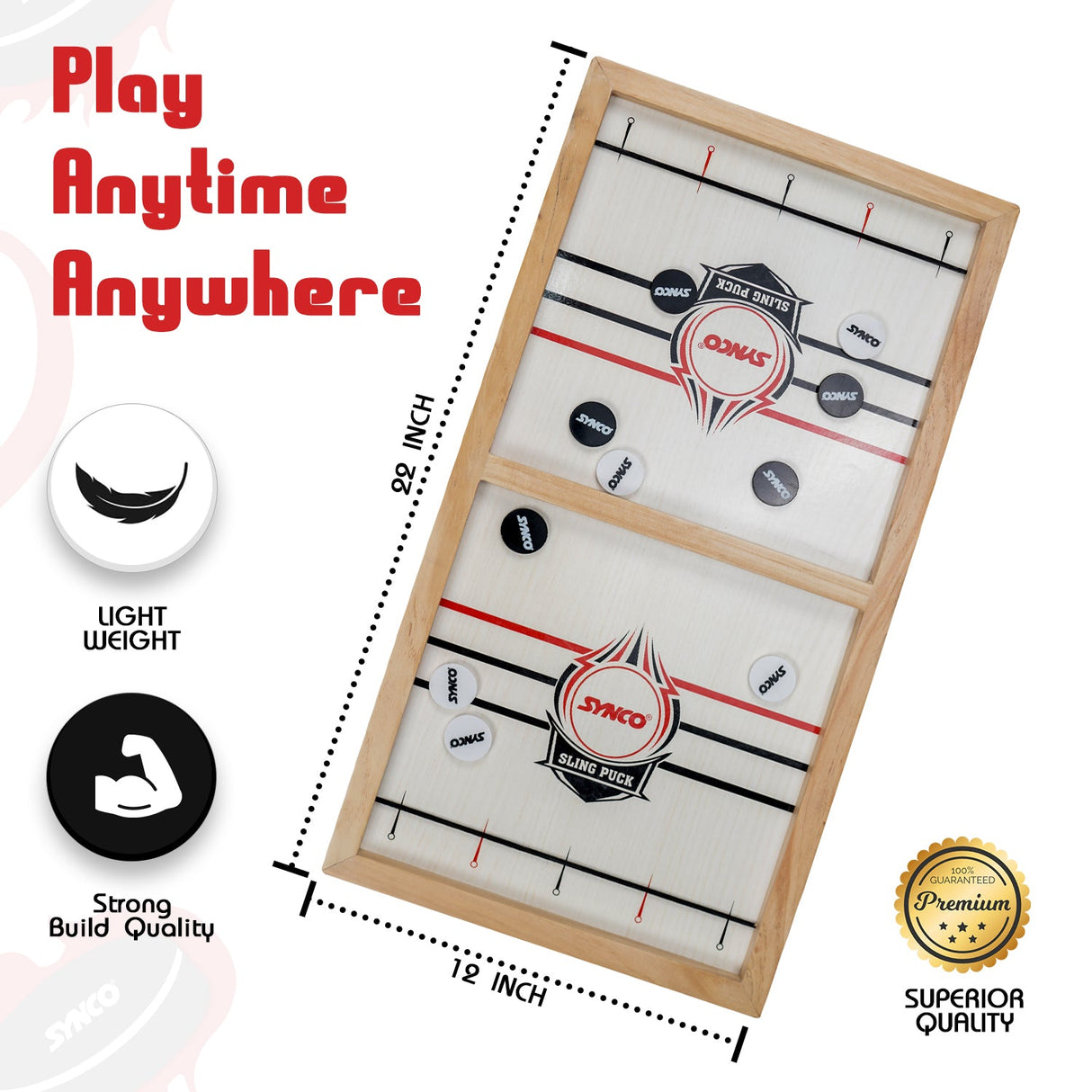 Synco Sling Puck Game | wooden Game for Kids & Adults