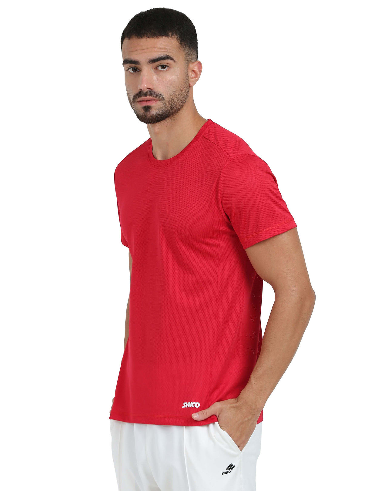 Synco Flo Fit Sports Tshirt Men(Red) -Sportswear & Activewear