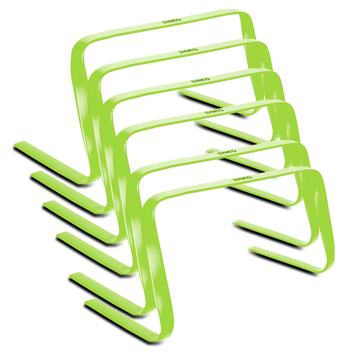 Synco Agility Flat/Round Hurdles (Set of 6) Orange/Green