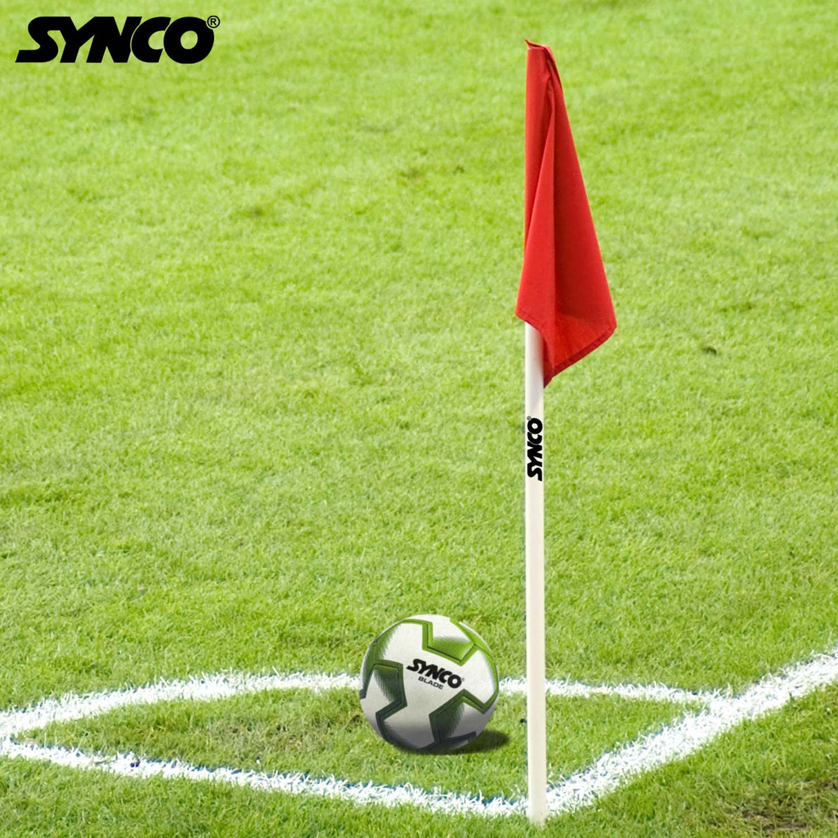 Synco Field Corner Poles with Flag 5ft (Set of 4)