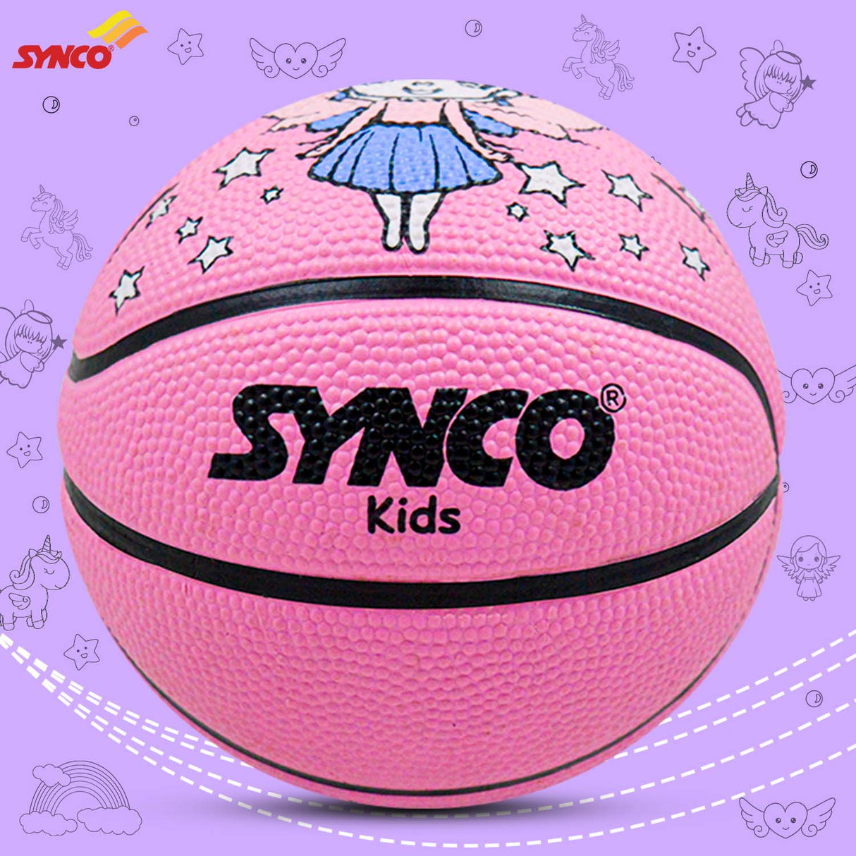 Synco Little Champ Basketball (Size-1) Pink