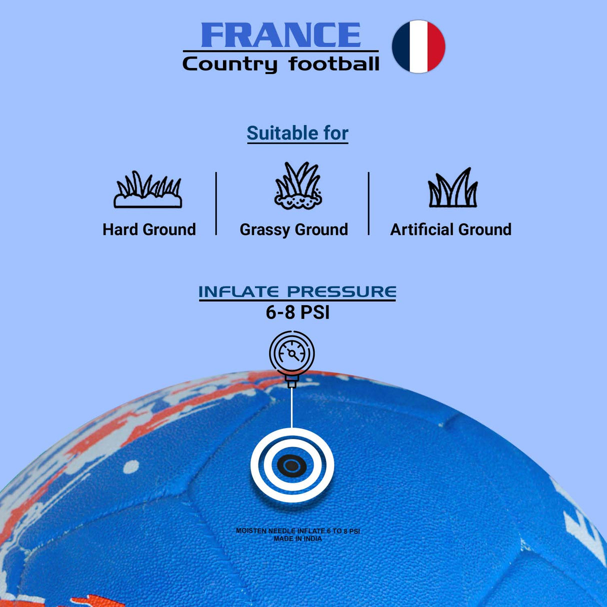 Synco Country Flag Football - France (Size-5)