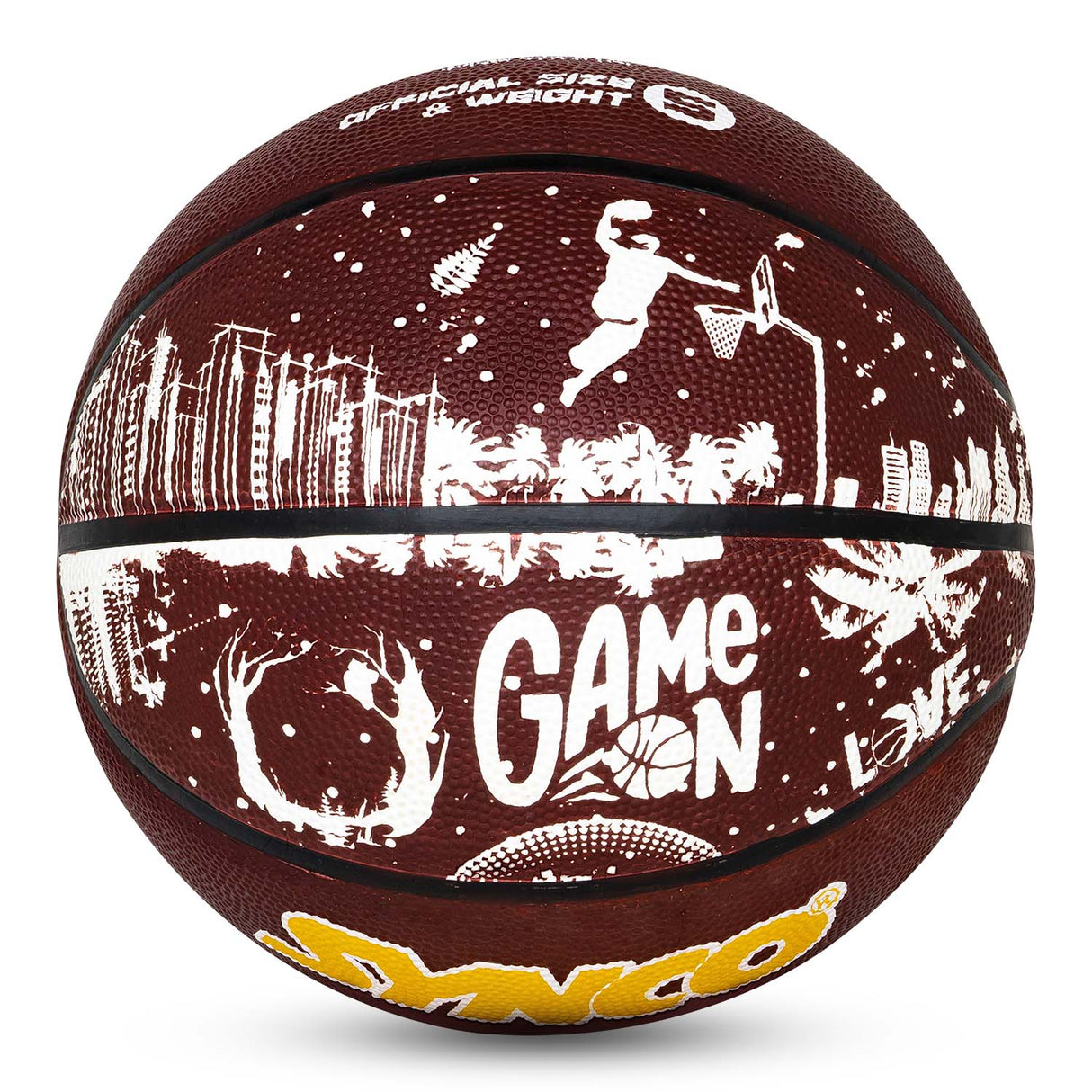 Synco Culture Basketball (Size-5) Brown-white
