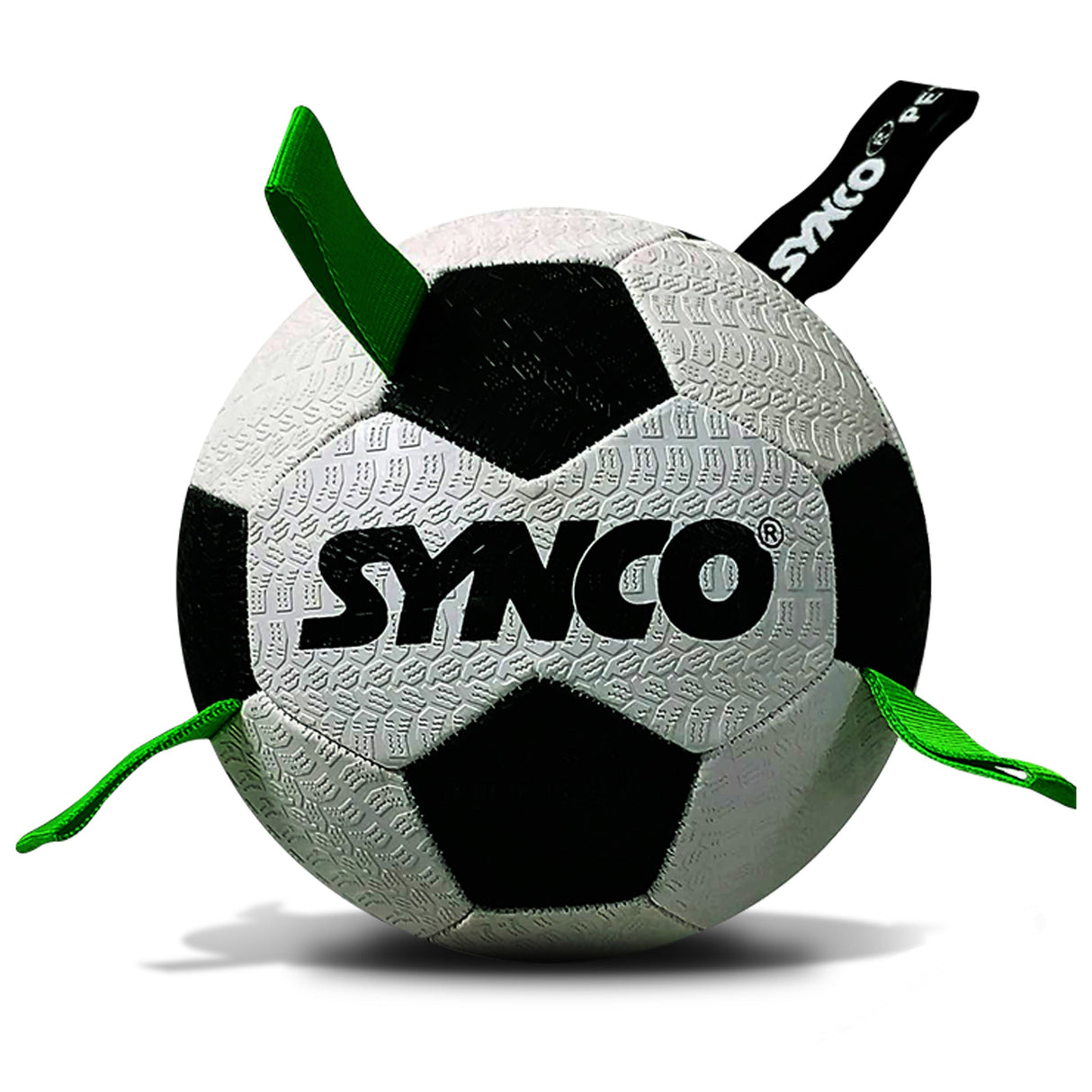 Synco Dog Football Black & White with Holding Loops | Dog Ball Size-3