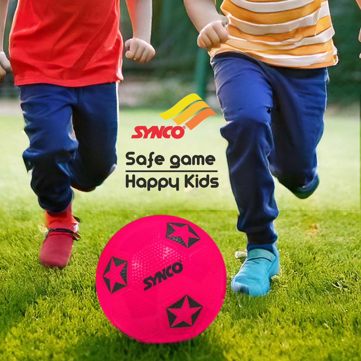 Synco Home Play Football for Kids | Beach Ball | Soft Toy Ball | Size- 4 (Pack of 2)
