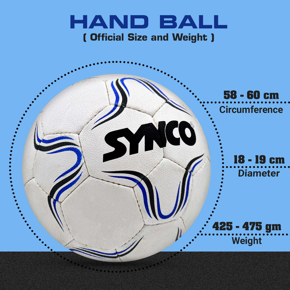 Synco Hawk Handball Size-3 (for Men) white