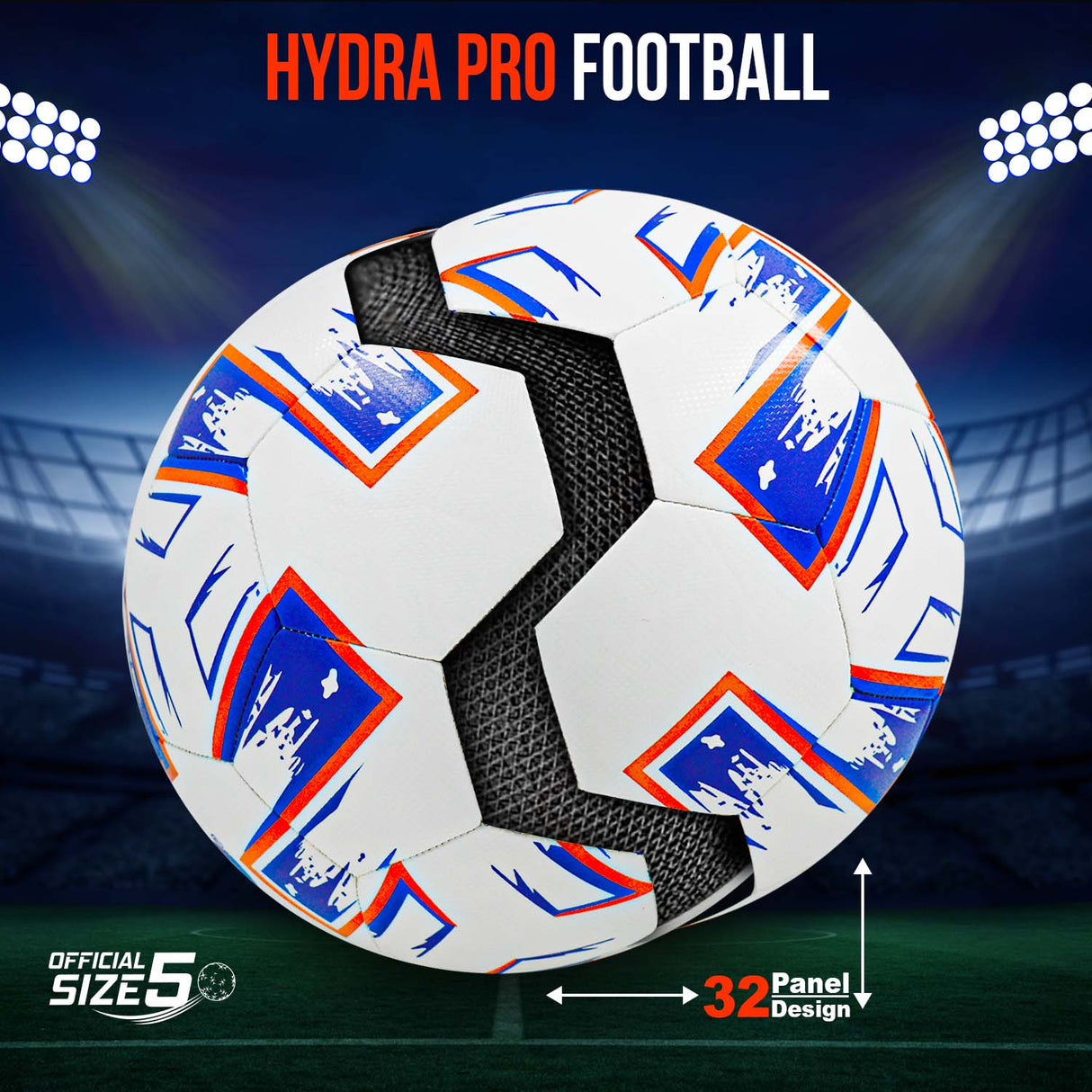 Synco Hybrid Football Hydra Pro | 100% Water Sealed | Match Ball | Size 5