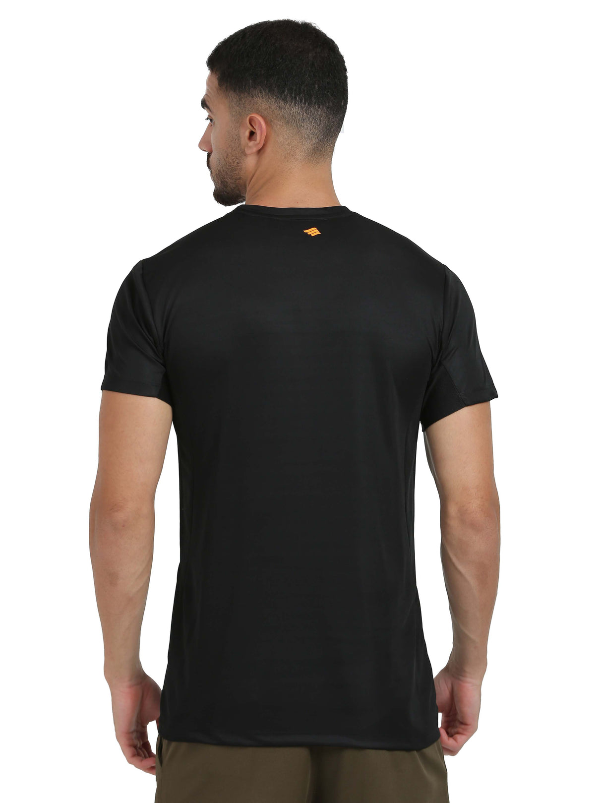 Synco Luxe Performance Sports Tshirt for Men(Black)