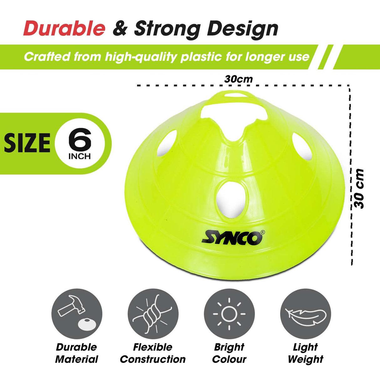 Synco Superdome markers 6 inch (Set of 10) Green