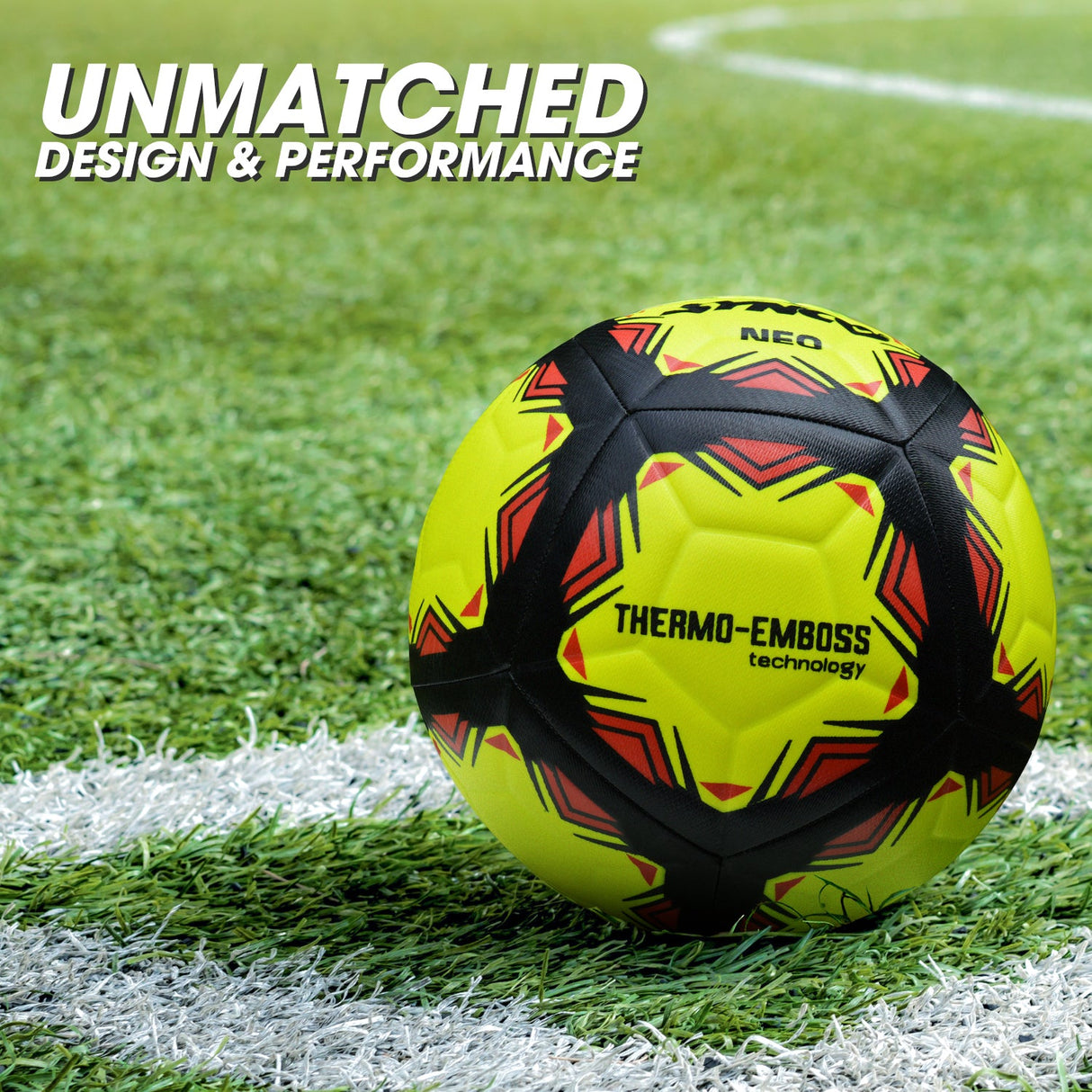 Synco Neo Embossed Football | Professional Match Ball | TPU Machine Stitched | Size-5