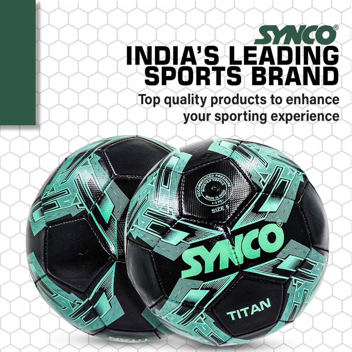 Synco Titan Football | Training Football | PVC Machine Stitched | Soccer Ball Size 5