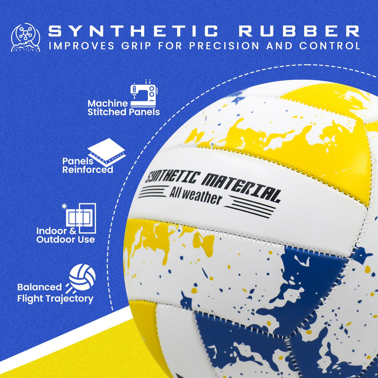 Synco Victory Rubber Volleyball Size- 4